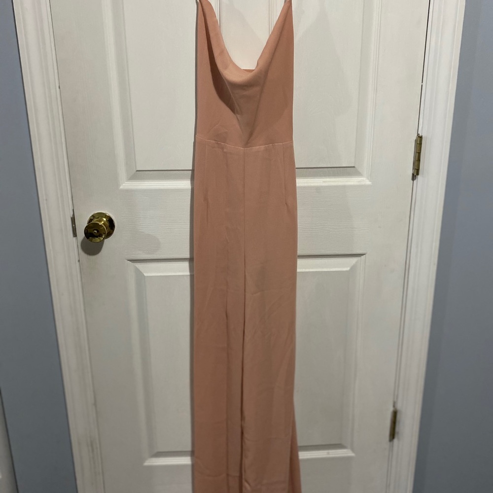 Medium Blush Razorback Wide Leg Jumpsuit